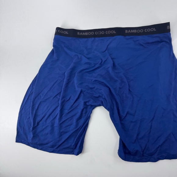 BAMBOO Blue Boxer Briefs with Elastic Waistband - Picture 5 of 7
